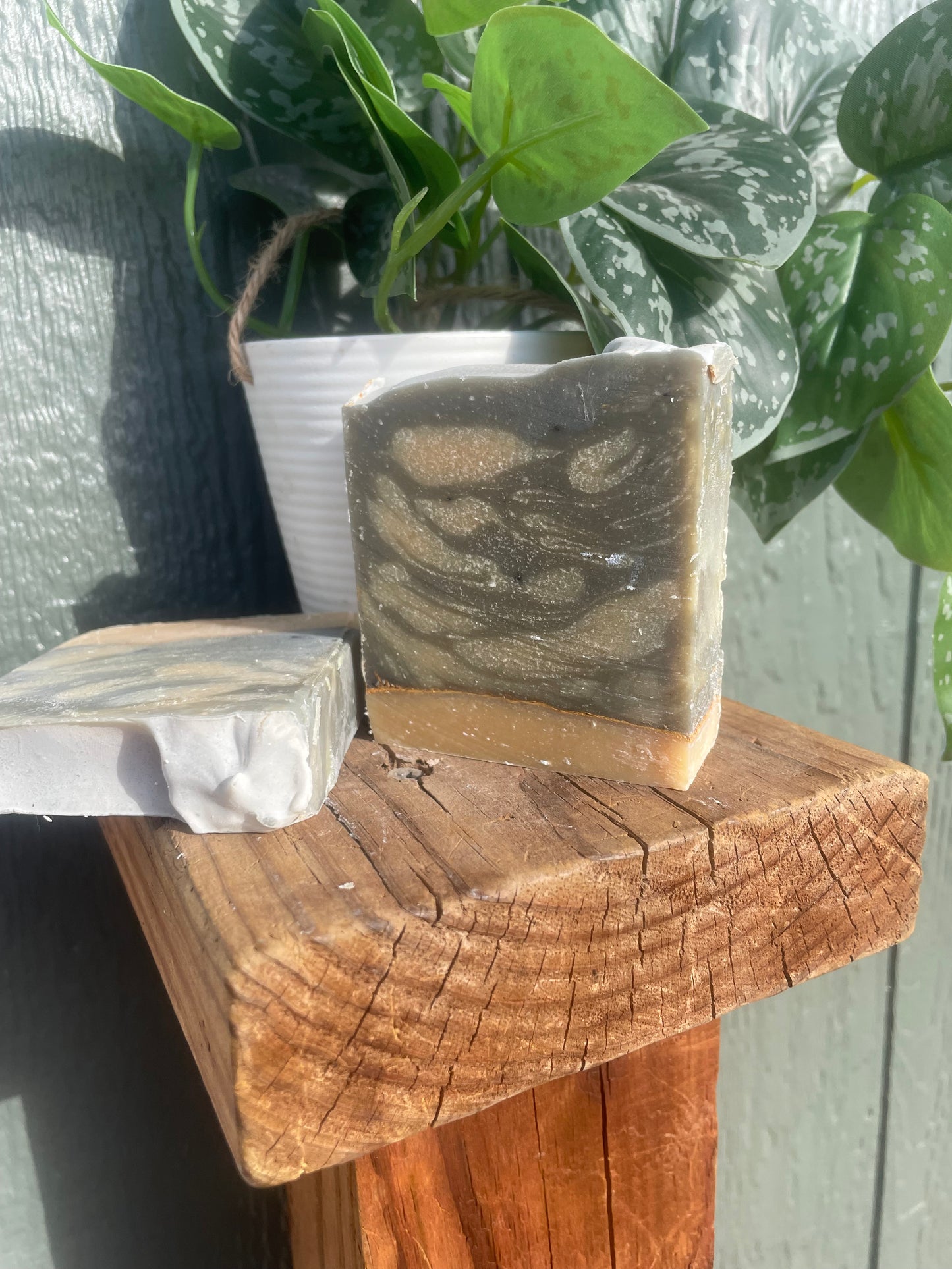 Blue volcano goat’s milk soap