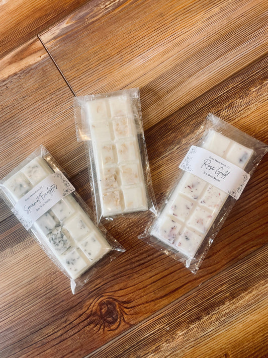 Hand poured soy wax melt snap bars